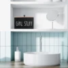 Wooden Tampon Holder Box Sanitary Napkin Storage Cotton Pads ganizer Feminine Product Case Bath Contain Shelves home storage box 5