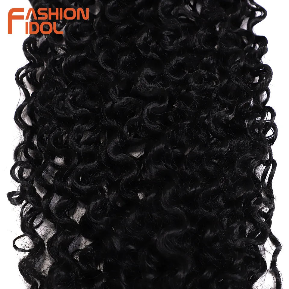 12-14 inches 6PCS 260g Synthetic Afro Kinky Curly Hair Extensions Blonde Twist Deep Wave Fake hair extensions