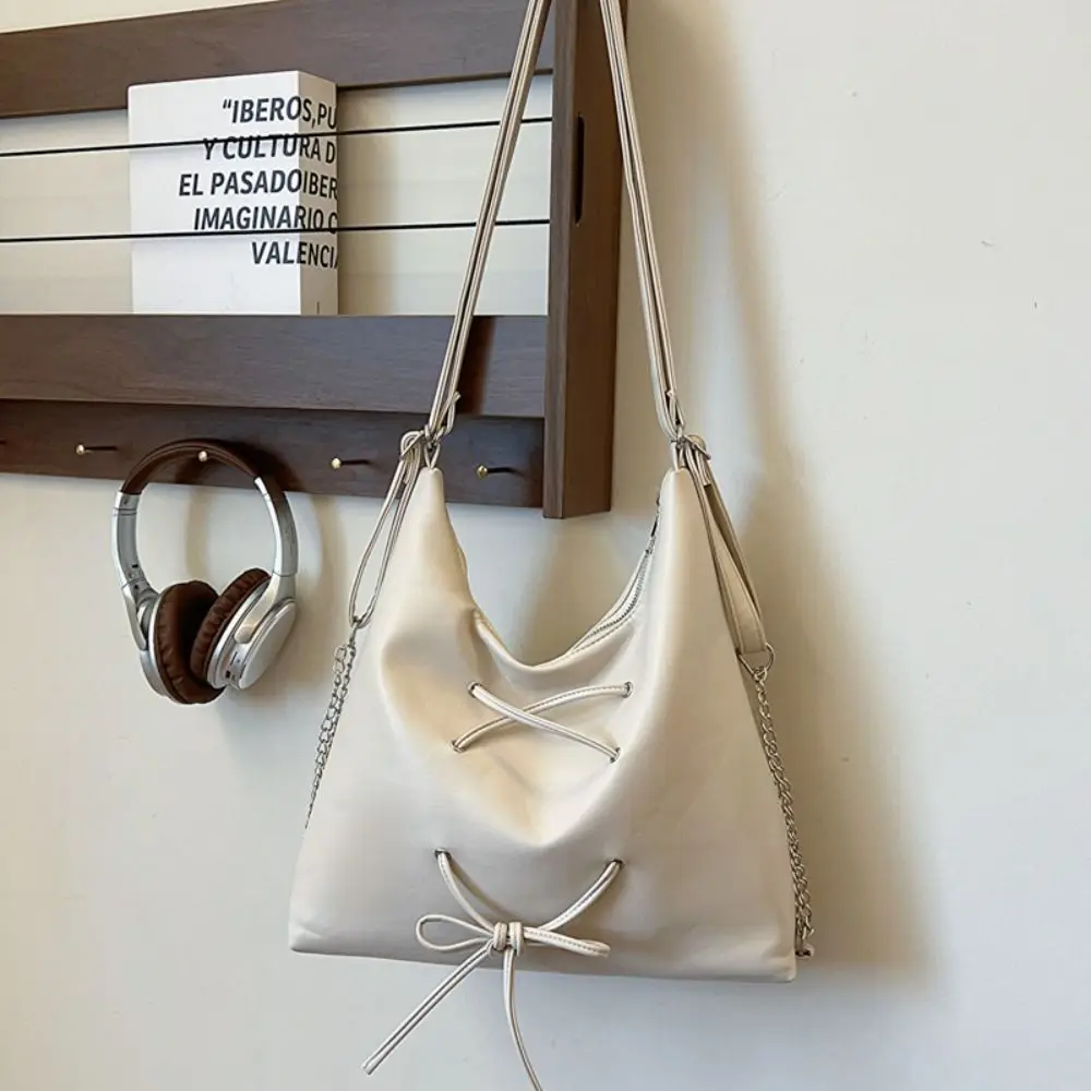 

Handbag Balletcore Bow Bag Y2K Shopping Bag Bow Tie Shoulder Bag Korean Style Backpack PU Leather Crossbody Bag Streetwear