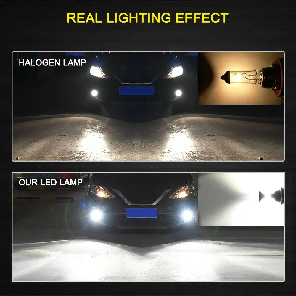 2x70W 흰색 자동차 LED 안개 전구 6000K 혼다 Civic 2006-2011 혼다 어코드 유로 CL CU 2003 2004-2010 혼다 CR-V 2021