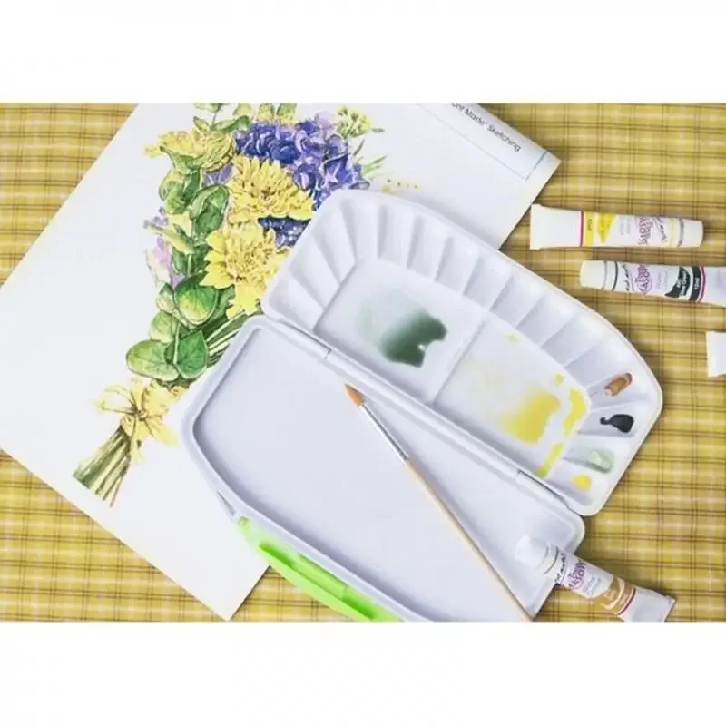 1Pc Folding Watercolor Palette Airtight Leak-proof Art Supply Acrylic Painting Oil Paint