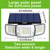 Solar Lights Outdoor with 3 Modes Motion Sensor Super Bright Wall Lamp IP65 Waterproof Street Light for Garden Yard Path Garage 2