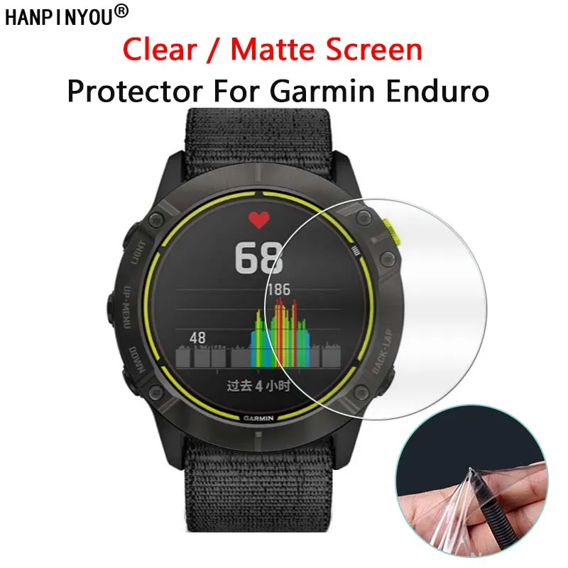 

For Garmin Enduro Sports Smart Watch Ultra Thin Clear Glossy / Anti-Glare Matte Screen Protector Soft Film (Not Tempered Glass)