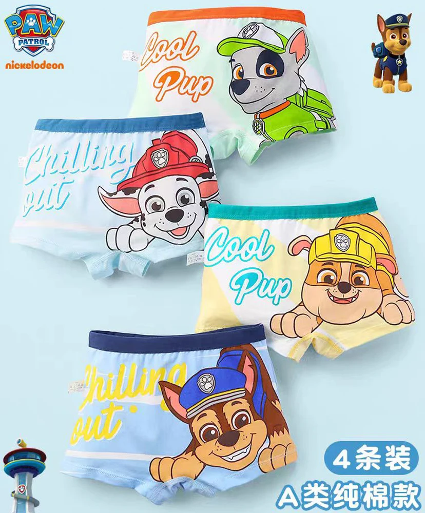 Boys Underwear Children Underwear Genuine Paw Patrol 4PCS/set Baby Boys Cartoon Underpants Kids Underwear Cotton Panties 2-8Y