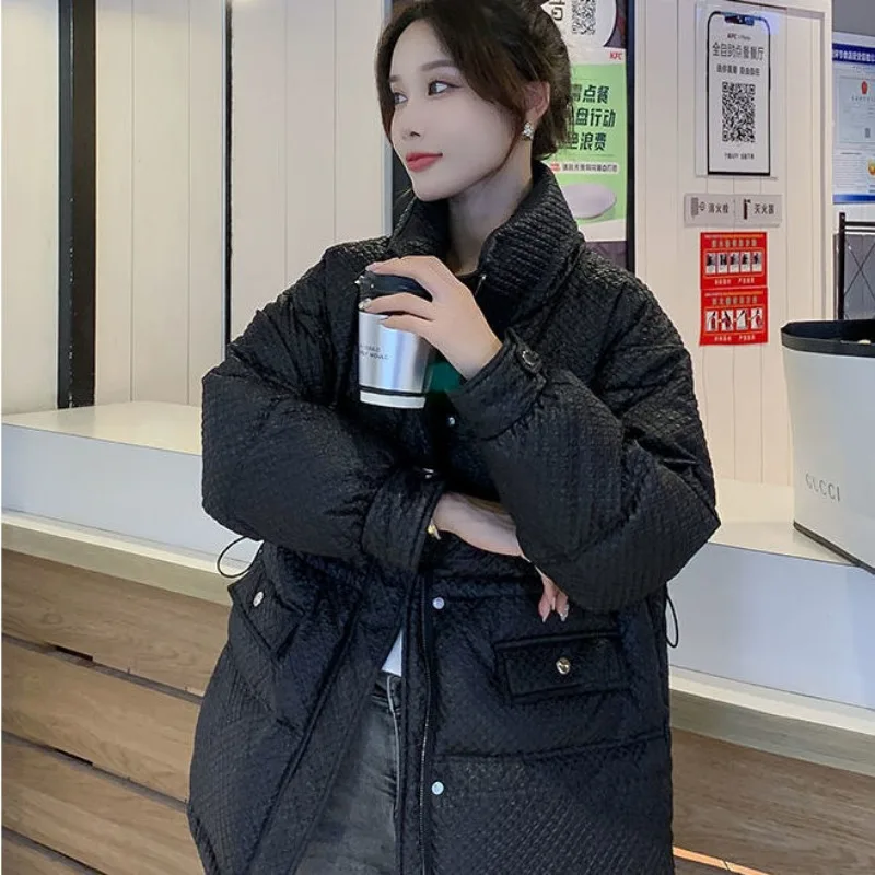 2023 New Women Down Jacket Winter Coat Female Warm Thick Parkas Loose Large Size Outwear Mid Length Version Hooded Overcoat