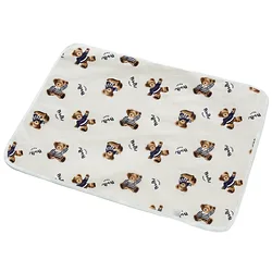 Portable & Washable Waterproof Baby Changing Mat, Foldable Travel Pad, 50x70cm (Teddy bear 50x70cm)