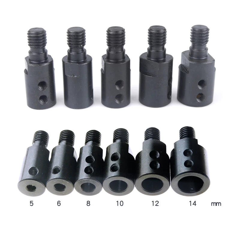 M10 톱 블레이드 연결 샤프트 어댑터 M10 5/6/6.35/8/10/12/14/16mm, 드릴 연삭 연마 모터 샤프트 ...