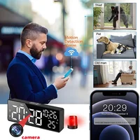 Mini 4K HD Camera, Supports Remote Viewing, Motion Detection, Digital Lights Can Be Turned Off, Ringing Alarm Clock Camera 5