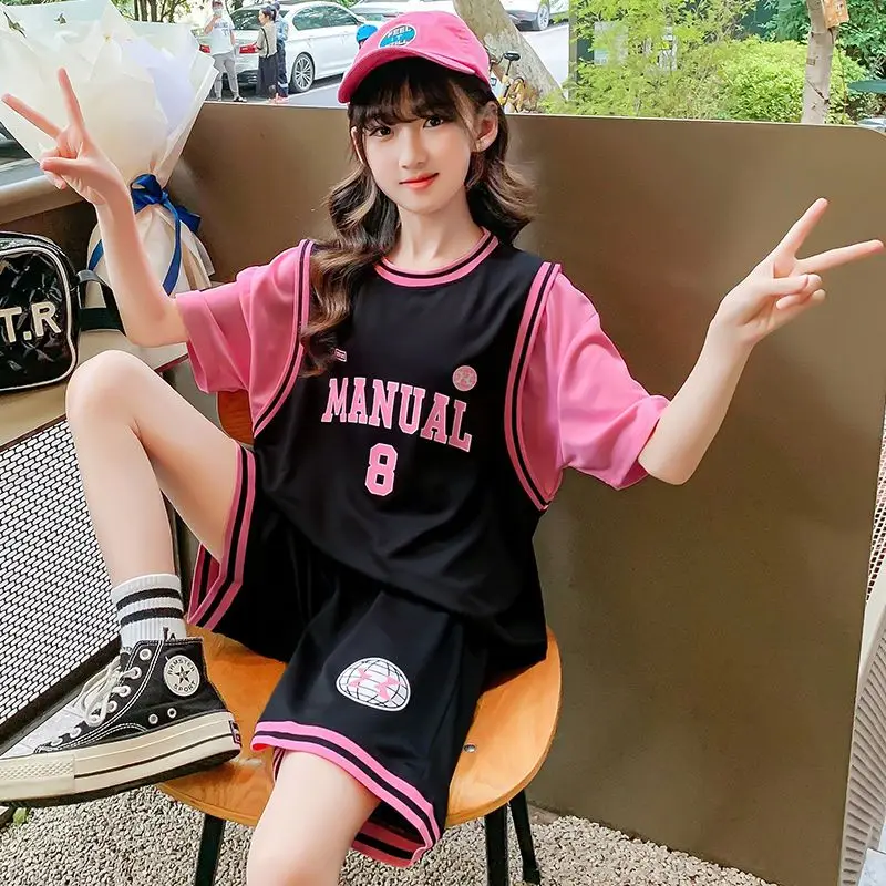 

Girls Summer Clothes Set Shohoku School Basketball Team Sakuragi Hanamichi Rukawa Sports Wear Uniform T-Shirt+Shotrs Tracksuit