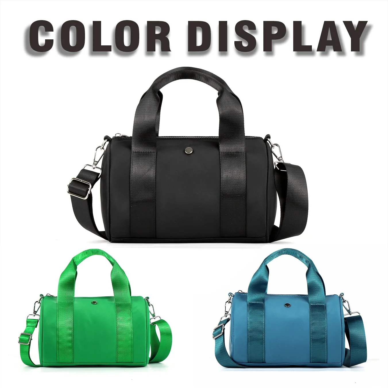 

2024 Nylon Shopping Bag Women's Versatile One Shoulder Crossbody Bag Fashion Handbag Solid Color bolsos para mujeres tendencia 2
