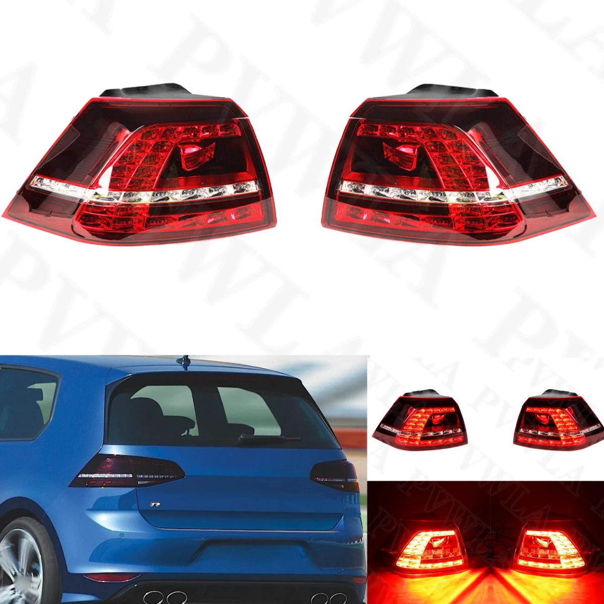 

Outer Side Tail Lamp Rear Light With Bulbs 5G0945207C 5G0945208C For Volkswagen Golf 7 R 2013 2014 2015 2016 2017