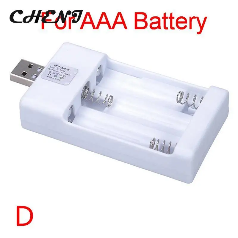 3 Slots AAA/AA Battery Charger USB Fast Charging Adapter Rechargeable Plug Case