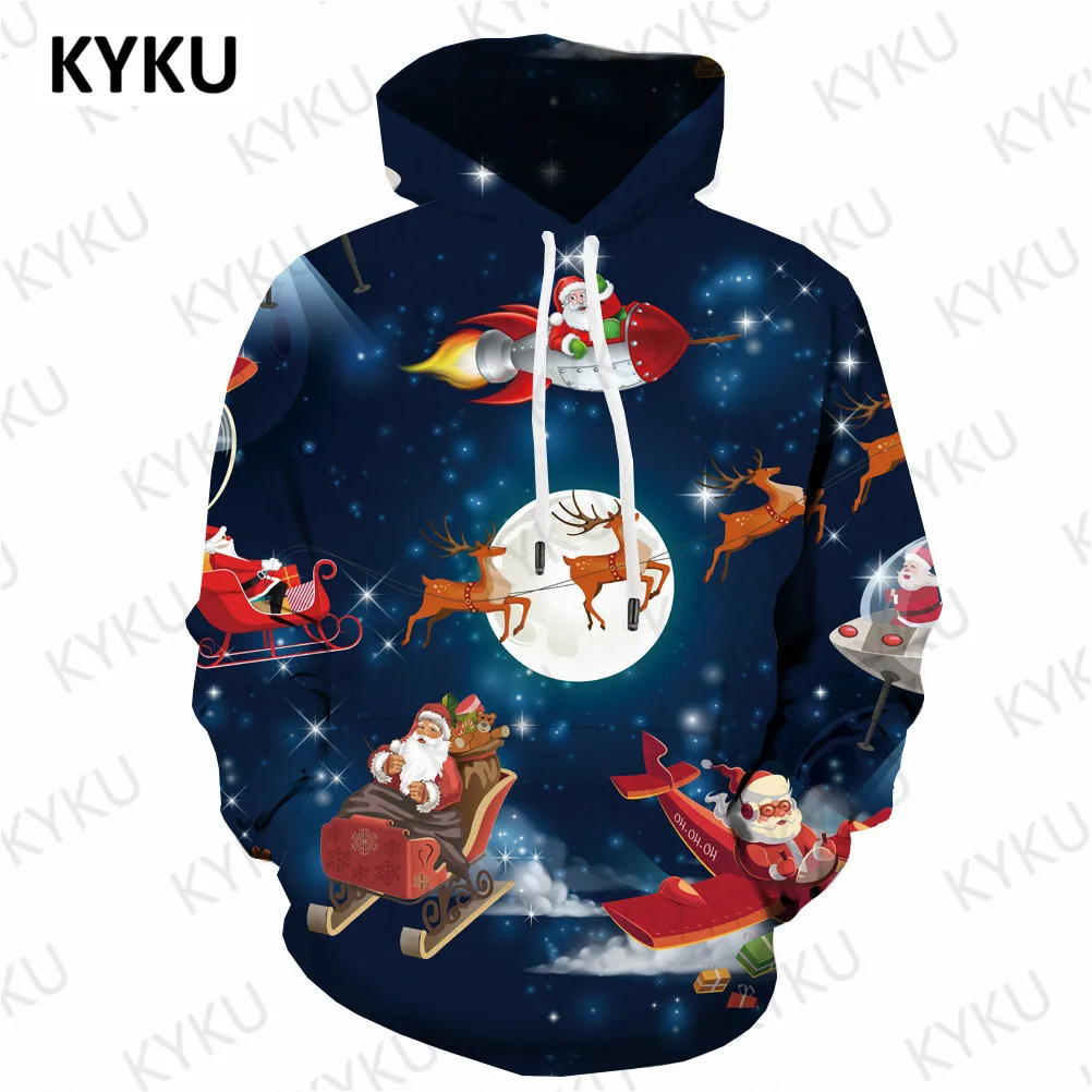 

3d Hoodies Christmas Hoodie Men Santa Claus Hooded Casual Airplane Hoodie Print Starry Sky Hoody Anime Deer Sweatshirt Printed