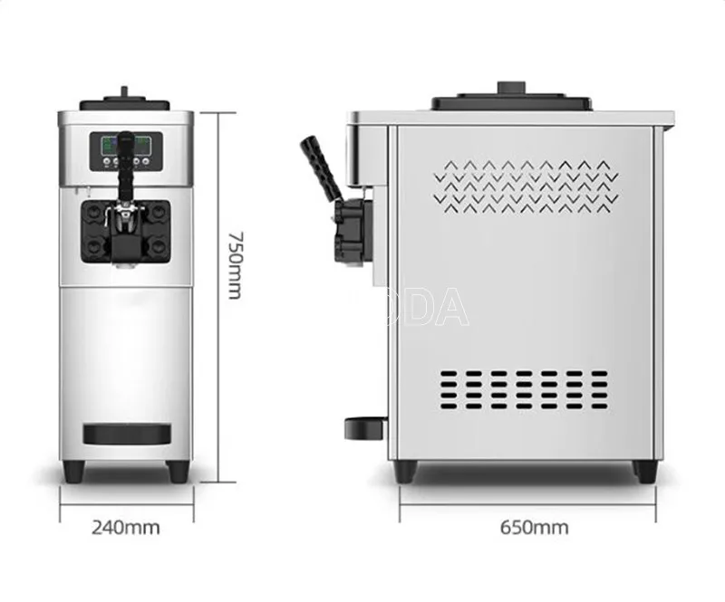 Black,Pink,Sliver,White Color Automatic Commercial Soft Serve Small Ice Cream Maker Machine With LCD Display 3