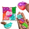 10/30PCS Pop Fidget Toys Mini Pop Keychains Toddler Toys Fidgets Pack Sensory Toys Bulk Packs Reduce Pressure Party Favors Gifts 6
