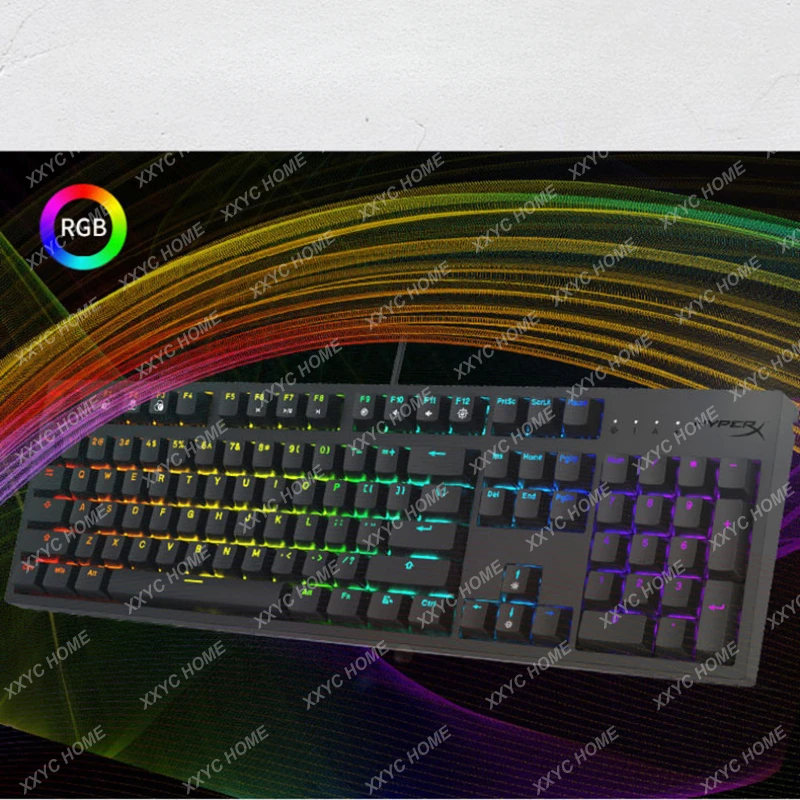 

Mechanical Keyboard PBT Key Cap RGB Lamp Effect Game USB Universal