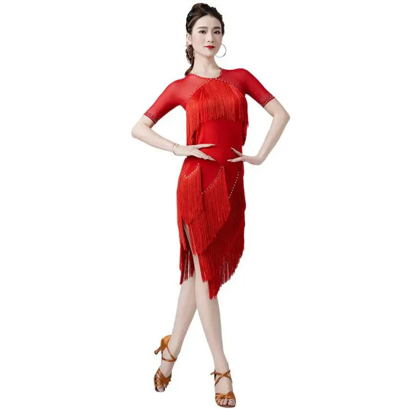 

2024 New Latin Dance Clothing Professional Competition Clothing Dance Performance Practice Clothing Dancing Costumes 7182