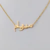 Collier ethnique avec nom arabe personnalisé pour femme, pendentif plaque signalétique en acier inoxydable, bijoux personnalisés, cadeau