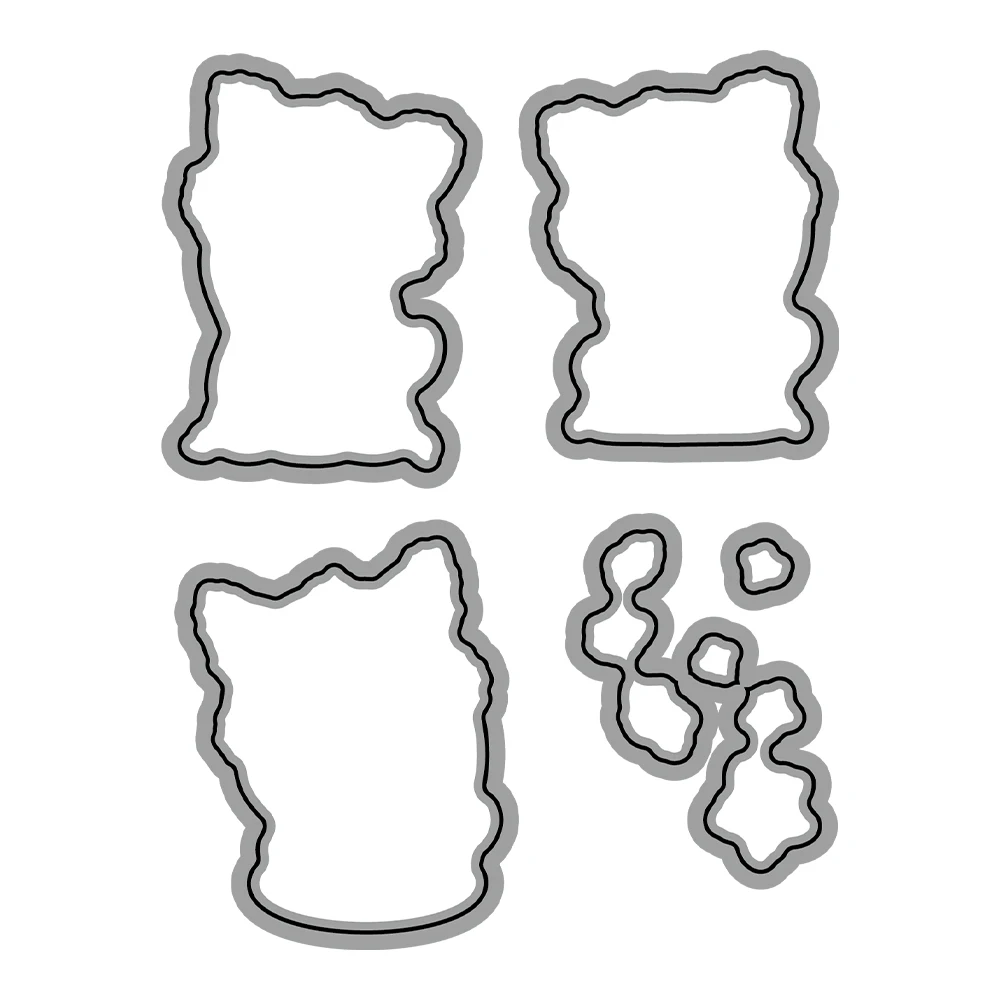 망고크래프트 귀여운 작은 고양이 키티 투명 스탬프, DIY 스크랩북 금속 다이, 카드 앨범 장 실리콘 스탬프
