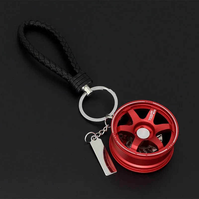 Portachiavi Auto A Forma Di Cerchione In Metallo Zinco 5 Colori Regalo Uomo Donna