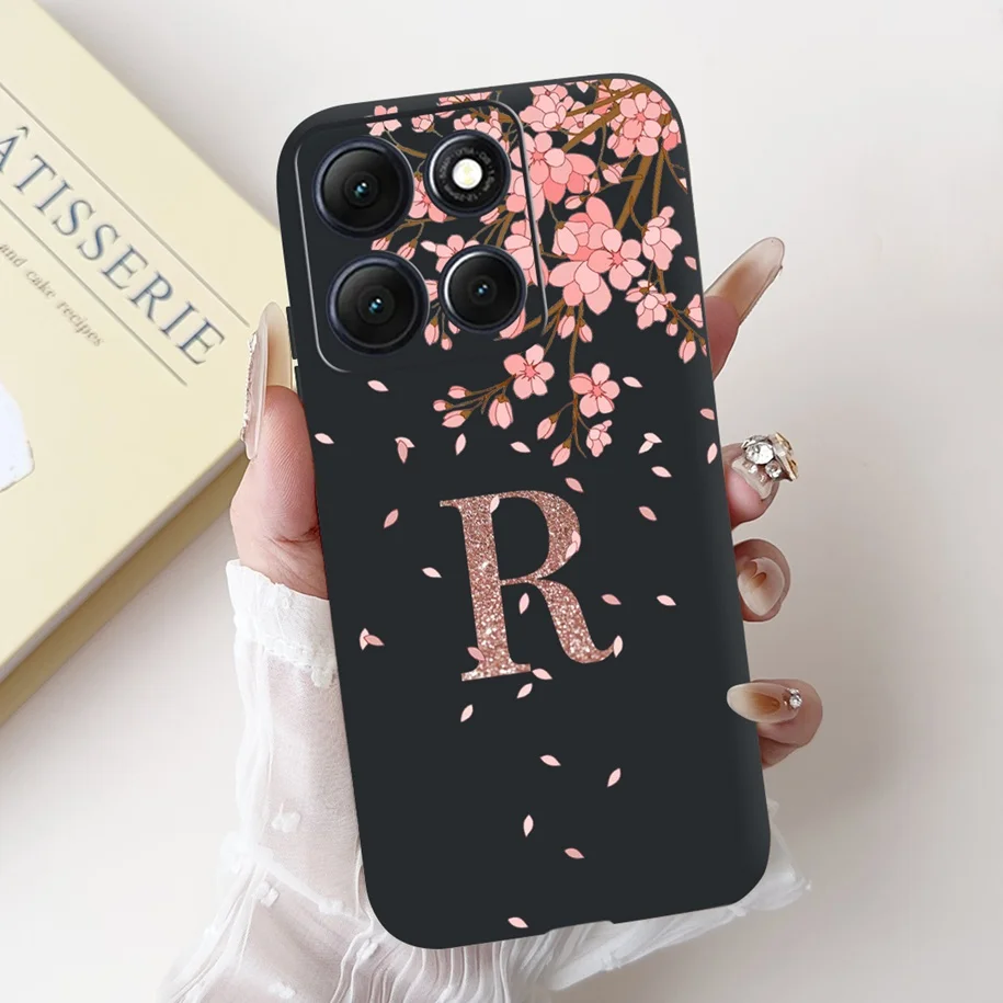 Cute Lucky Letters Crown Flower Soft Silicone Back Cover – Enhanced Protection