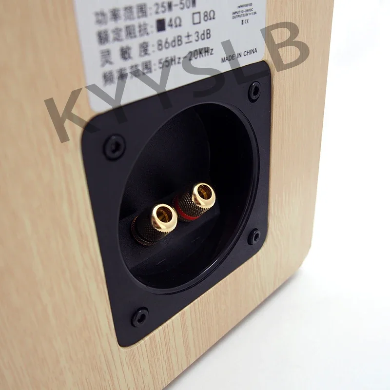 4 Inch Full Range Audio Sound Home Theater System Speaker Birch Wood Passive Bookshelf LoudSpeaker 25-50W