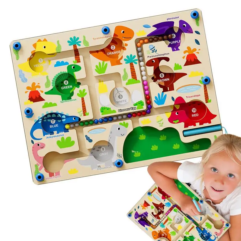 

Magnetic Color And Number Maze Montessori Wooden Counting Matching Toys Montessori Fine Motor Skills Learning Toys Hand-Eye