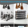 Kitchen Organizer Spice Rack 3/4 Tier Wall Mounted Carbon Steel Shelf with Glass Spice Jars Pantry Cupboard Kitchen Accessories 3