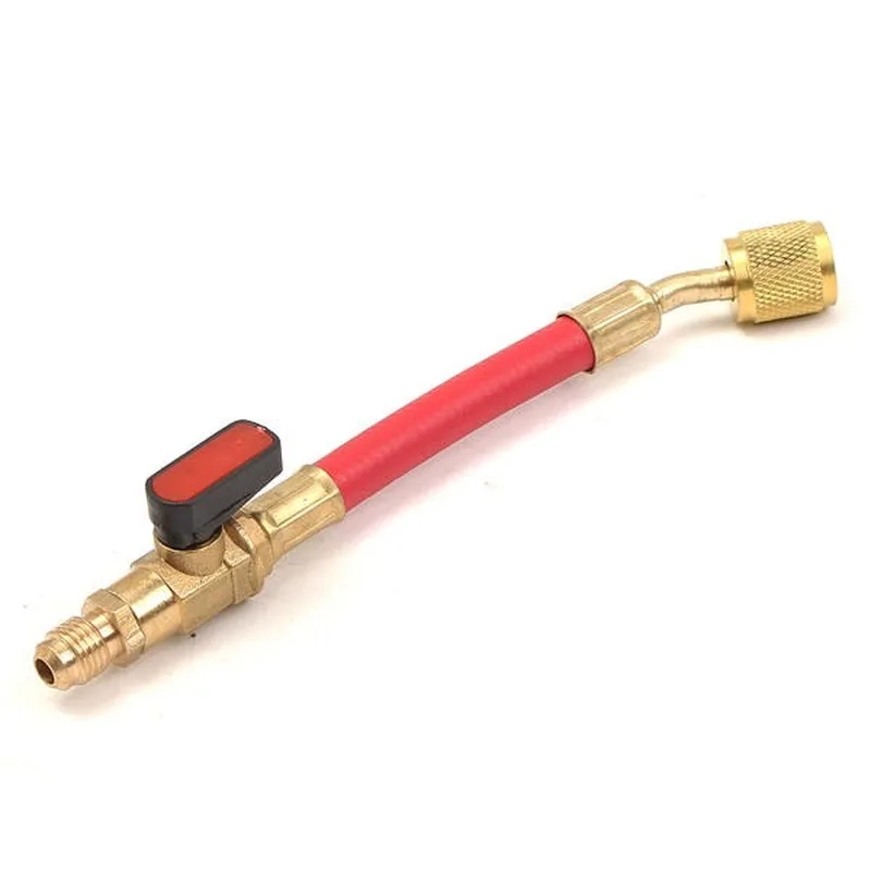 Manifold Gauge Set 3pcs R134A R410 R22 800-4000 PSI Manifold Gauge Set A/C Refrigeration Charging Hose HVAC Refrigerant Hoses Set With Ball Valve