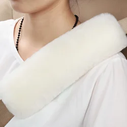 Luxurious Padded Seat Belt Shoulder Cover (Beige)