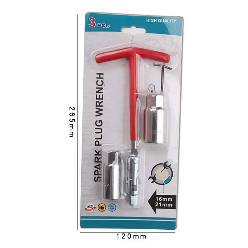 Automotive spark plug three piece set socket wrench adjustable universal spark tool