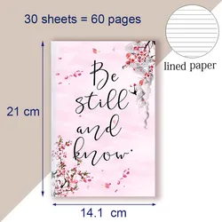 Inspirational Christian Quote Notebook - Be Still and Know That I Am GOD Psalm 46:10 - A5 (B180 - 5)