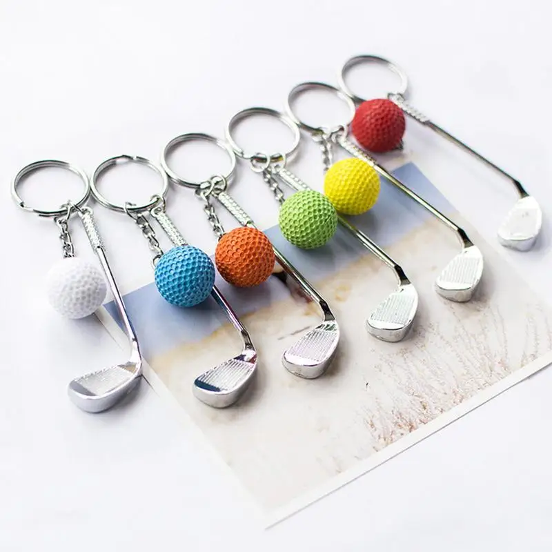 Bag Keychains For Women Sports Golf Charm Keyring Pendant Metal Key Chain With Golf Ball Cute Keychain Accessories For Bag Car
