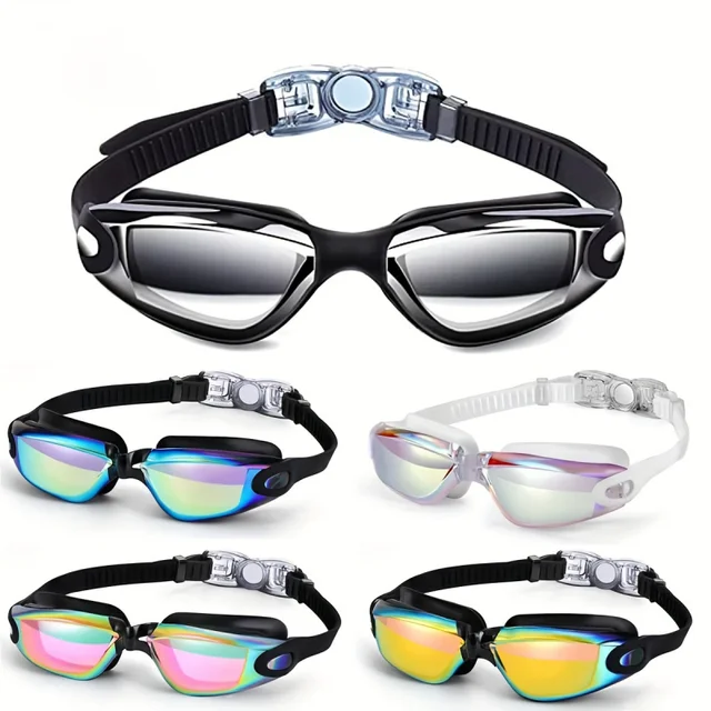 New professional adult sports high-definition gradient goggles swimming goggles for men and women waterproof adjustable silicone