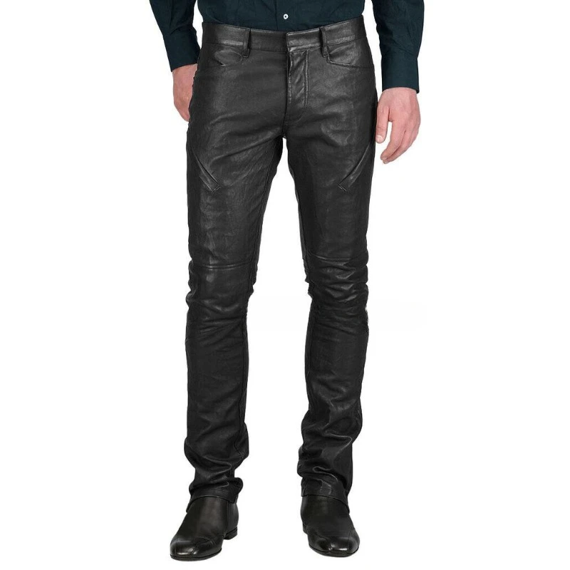 

Men Occasion Wear Genuine Lambskin Real Leather Pant Formal Trouser Fashion Trends