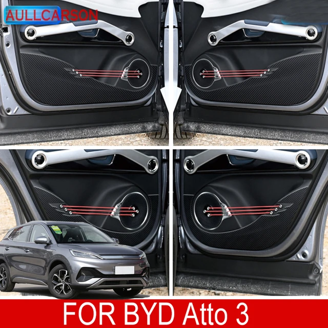 For BYD Atto 3 2022 2023 Leather Door Anti Kick Pad Protection Stickers PU  Carbon Fiber Inner Side Edge Film Car Accessories - AliExpress