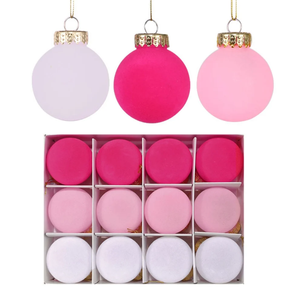 12Pcs/Box Christmas Balls Home Christmas Tree Ornaments Ball Xmas Hanging Pendants New Year Navidad Party Gift Decoration 6cm