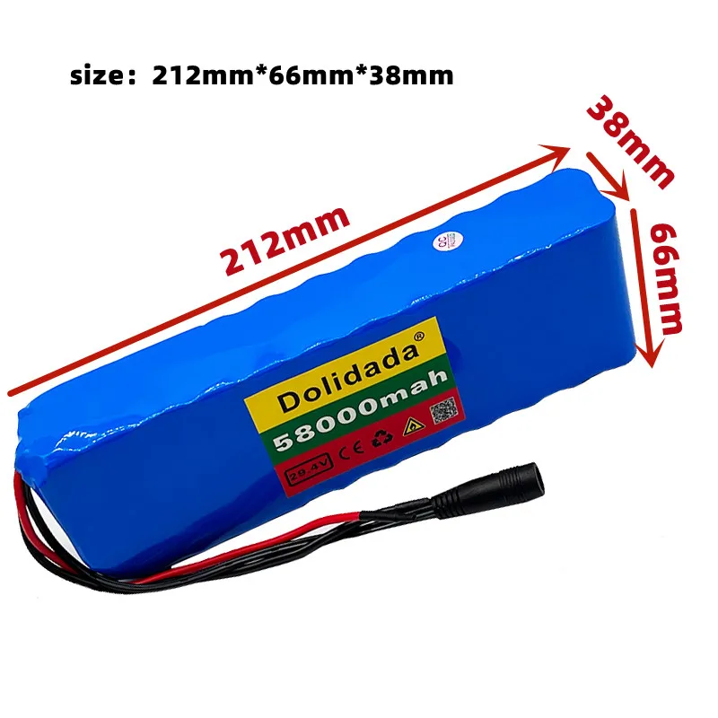 24V 58Ah 7s3p 18650 battery lithium battery 24v 58000mAh electric