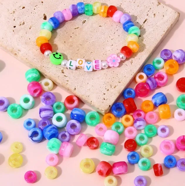 

Красочная акриловая свободная распорка, аксессуары для изготовления ювелирных изделий ручной работы, Diy браслет, ожерелье