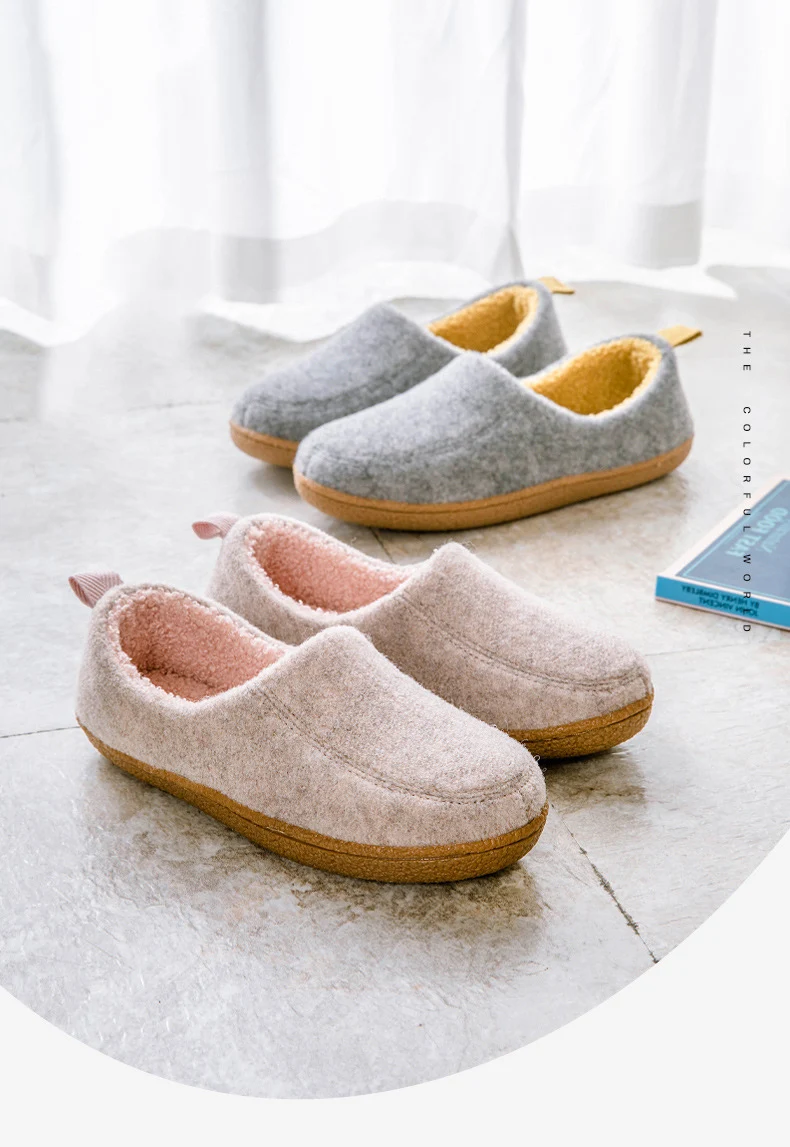 Evshine Damen Winter Fleece Hausschuhe Indoor Anti-Rutsch Warm Fuzzy Slides Herren Pelz Baumwollschuhe Unisex Komfort Flauschige Hausschuhe – Detail 15