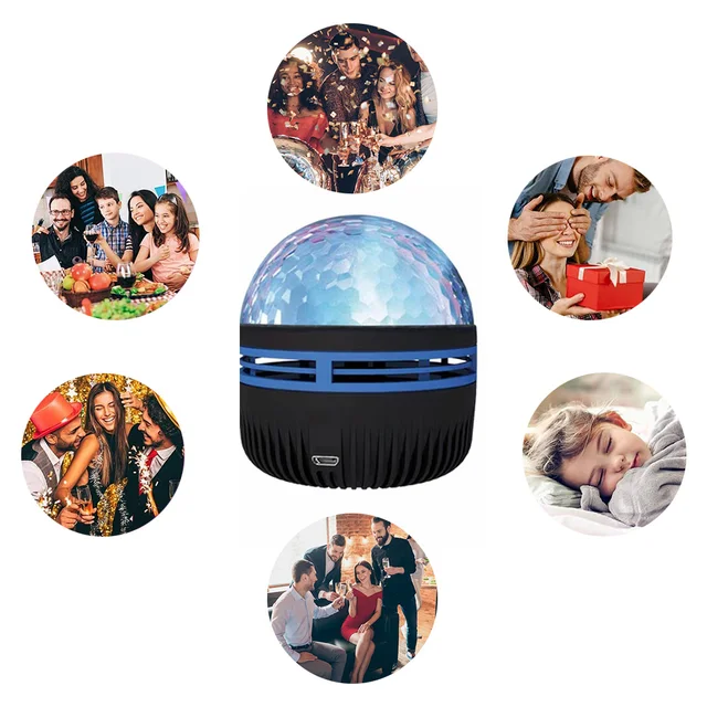 USB Aurora Projection Mini Lamp Creative Atmosphere Night Light Ground Projector Photo Lamp for Birthday Gift 6