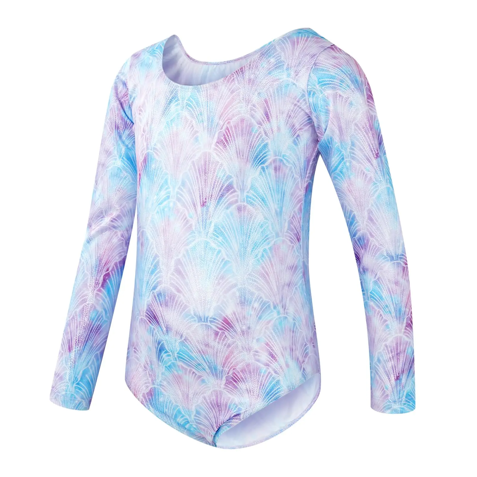 Leotards for Girls Gymnastics, Long Sleeve Sparkly Dance Biketards with Shorts Ballet Tumbling Outfit for 3-12 Years