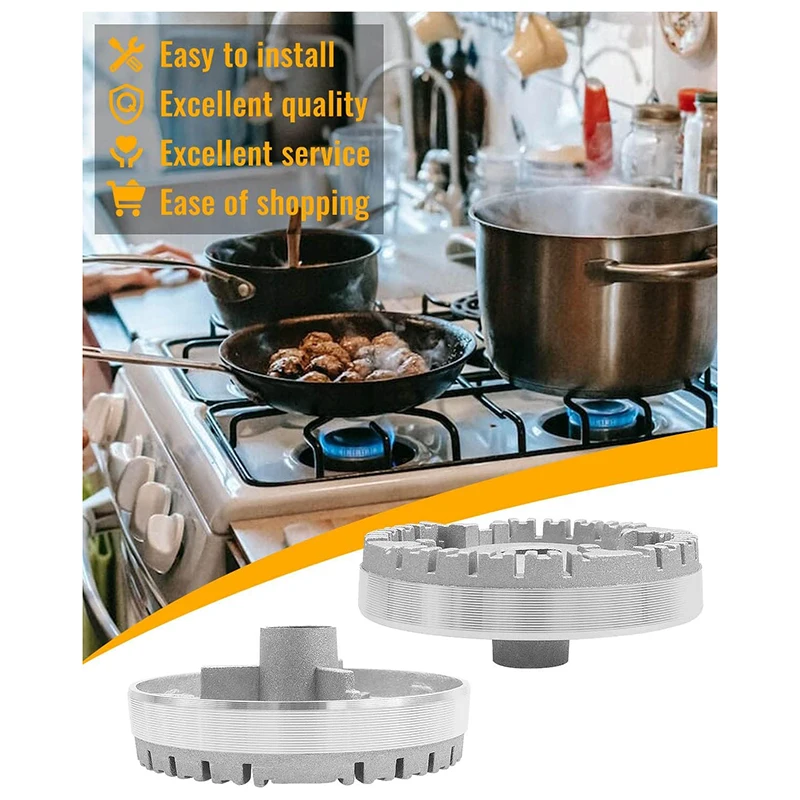 Oven Gas Hob Burner Flat Fire Cover Crown Flame Cap Gas Burner Flame Cap Fits Most Stove Burners Accessories Stove