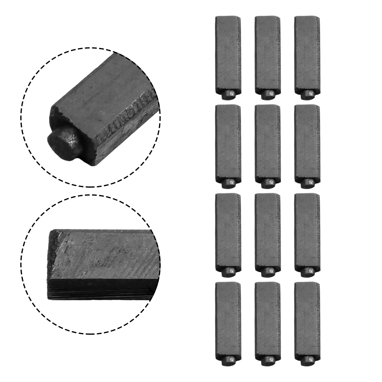 12pcs 4x5.5x17mm Carbon Brushes Fit For: Anchor Engine Electric Hair Dryer And Others, General Carbon Brushes Power Tools