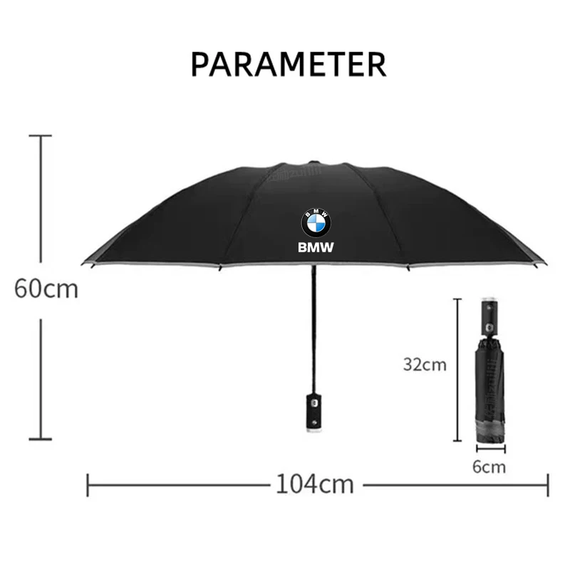 Car Led Light Automatic Folding Windproof Sunshade Umbrella For BMW X1 X3 X5 X7 E39 E46 E60 E70 E90 F10 F15 F20 F25 F30 G20 G30 car windshield sunshade car logo umbrella