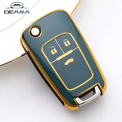 TPU 3 4 5 Buttons Car Flip Key Case Cover For Chevrolet Camaro Cruze Chevy Equinox Sonic Terrain Car Folding Key Fob Accessories