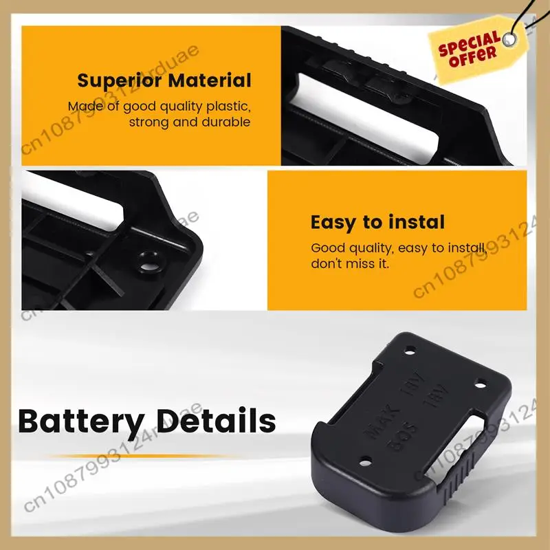 A75T 6팩 배터리 마운트 홀더(18V 배터리용), 18V 배터리 마운트/벨트 클..