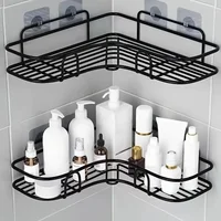 Bathroom Shelf Shampoo Storage Rack Holder Kitchen No Punching Triangle Storage Rack Bathroom Accessories 1