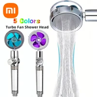 Xiaomi Handheld 360 Degrees Rotation Turbo Fan Shower Head High Pressure Water Saving Spray Shower Filters Bathroom Accessories 1