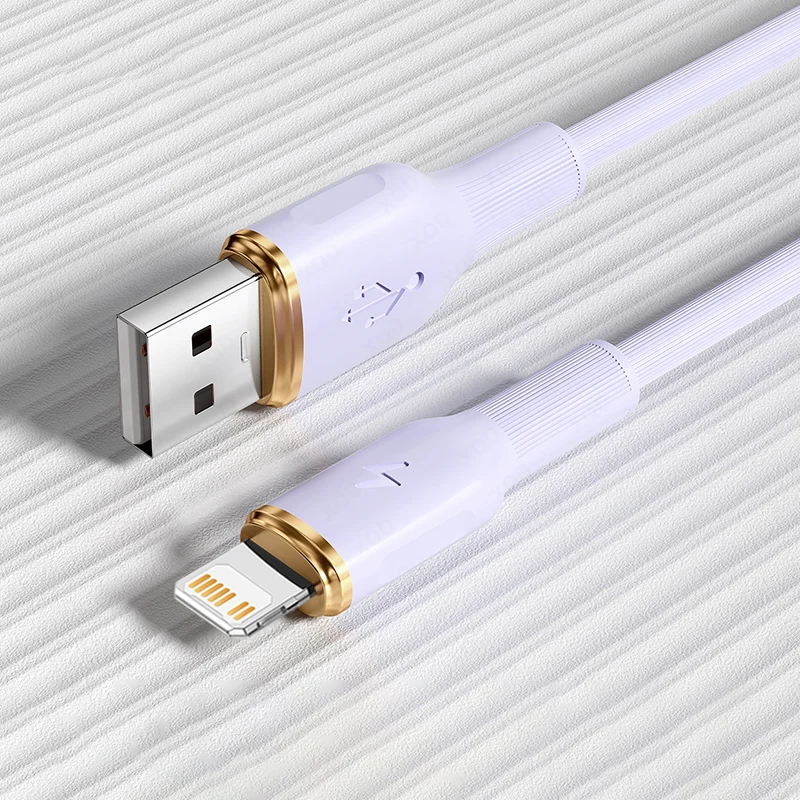 thumbnail image 1 of Cable de carga rápida PD USB C de 27W para iPhone 14, 13, 12, 11 Pro Max, XS, XR, tipo C a L, accesorios de carga rápida de silicona líquida, 1 of 5